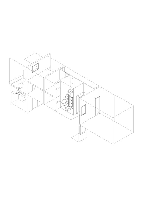 ADYTON. A project by Carlos Valverde. Isometric view of the place.